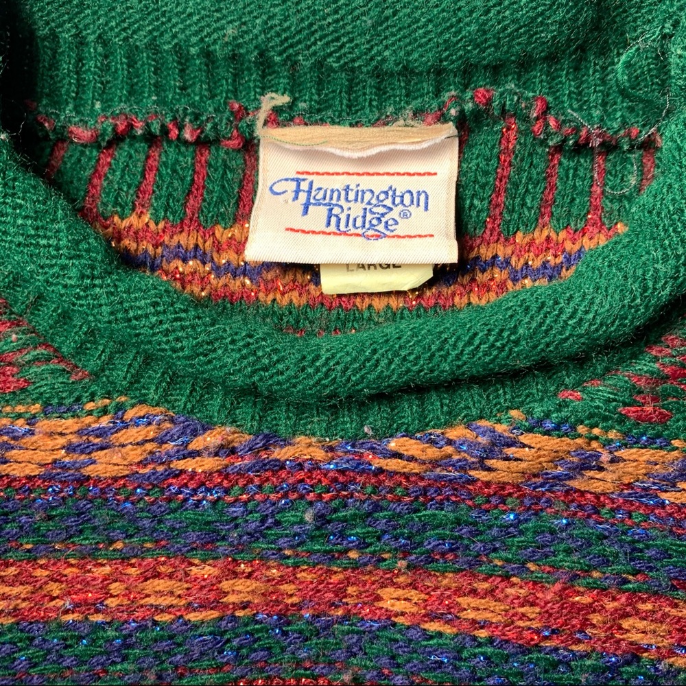 VTG Huntington Ridge Multicolored Striped Sweater - Picture 8 of 9
